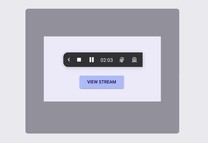 Control panel - View live stream 